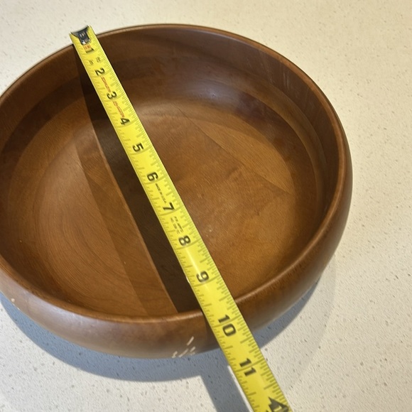 Vintage Baribocraft Canadian Maple Wood Mid Century Modern Large Salad Bowl Set - Picture 11 of 14